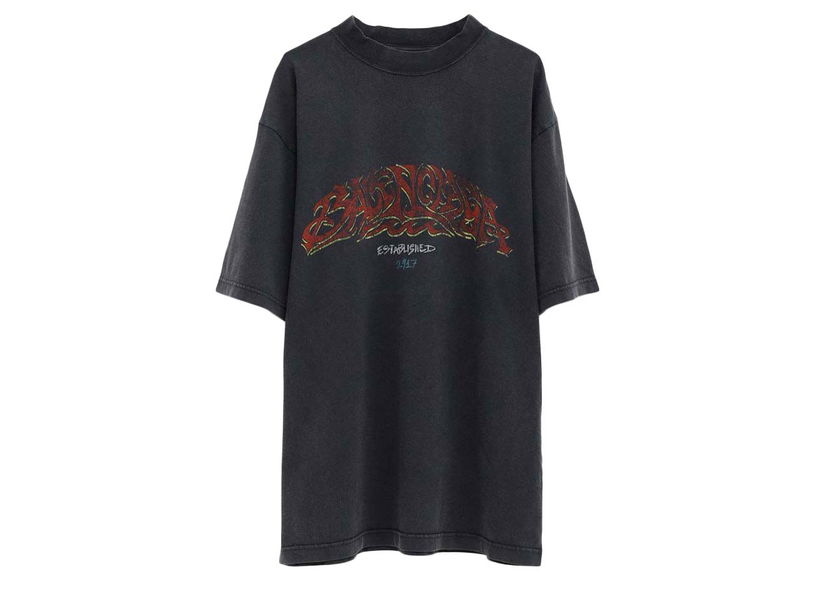 Tričko Balenciaga Medium Fit T-shirt Čierna | 764235 TPVM8