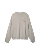 Micro Bee Bird Embroidered Crewneck Sweatshirt