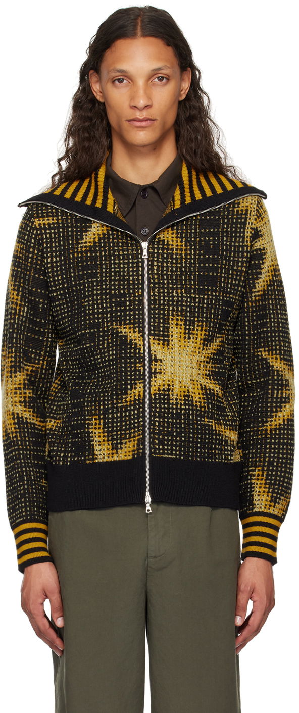 Sveter Dries Van Noten Zip Sweater Čierna | 242-021219-9703