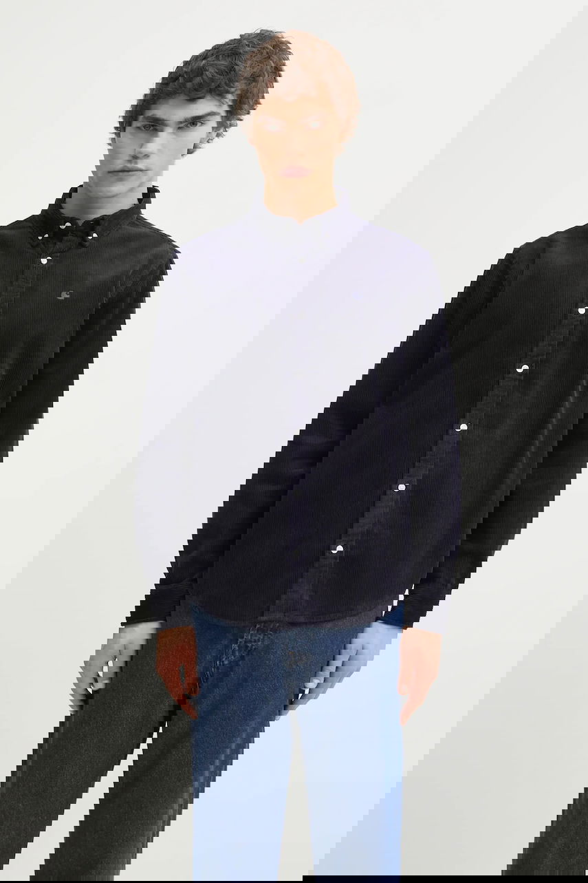 Košeľa Carhartt WIP Long Sleeve Madison Corduroy Shirt Regular Fit Button-down Collar Navy | I029958.0FHXX, 0