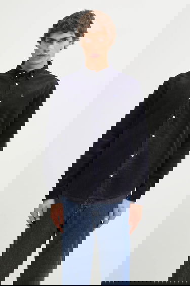 Košeľa Carhartt WIP Long Sleeve Madison Corduroy Shirt Regular Fit Button-down Collar Navy | I029958.0FHXX, 0