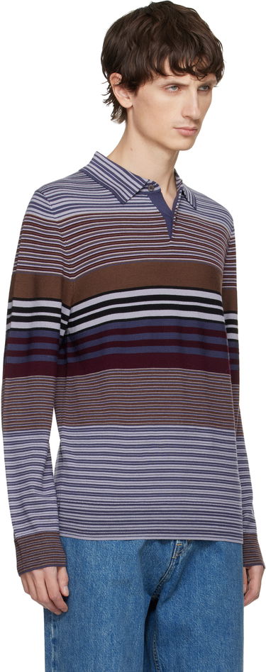Polo tričko Paul Smith Paul Smith Merino Wool Stripe Long-Sleeve Polo Rôznofarebný | M2R-473Z-T22439-59, 1