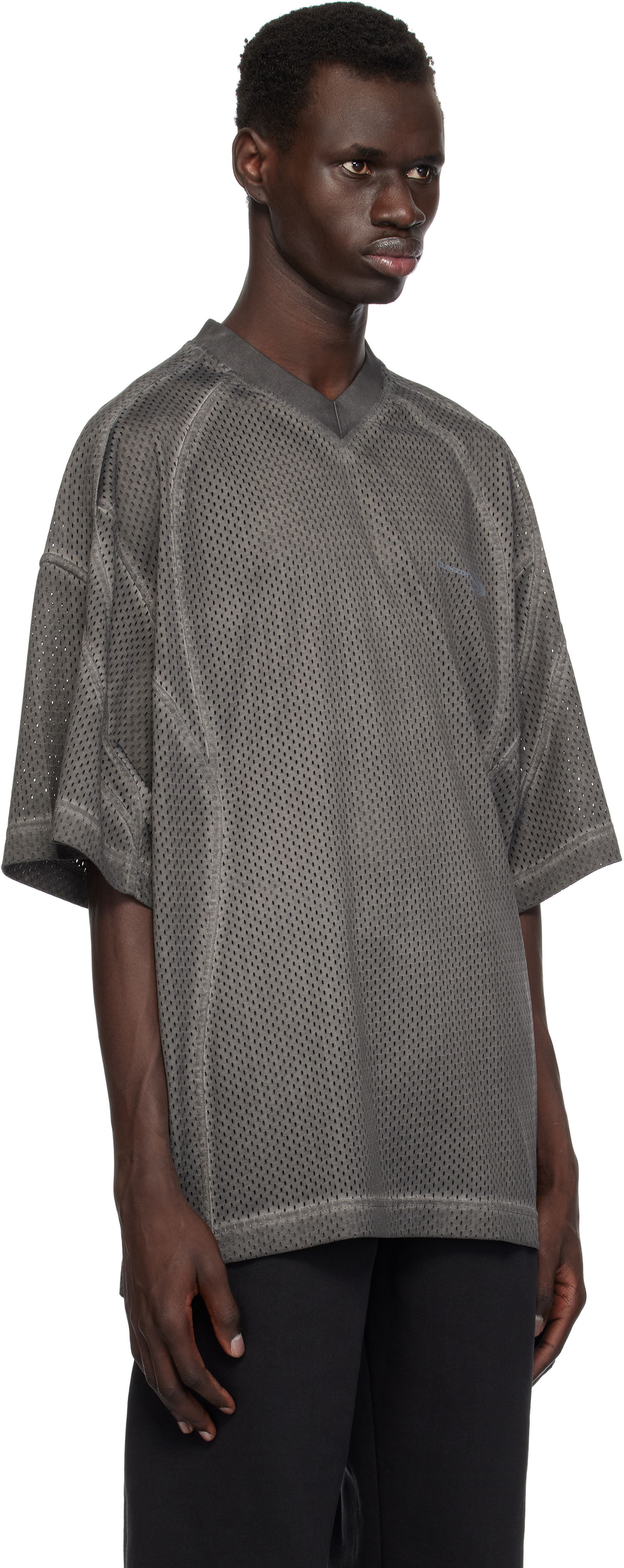 Dres Alexander Wang Alexander Wang Mesh Short Sleeve T-Shirt Šedá | UCC1251733, 1