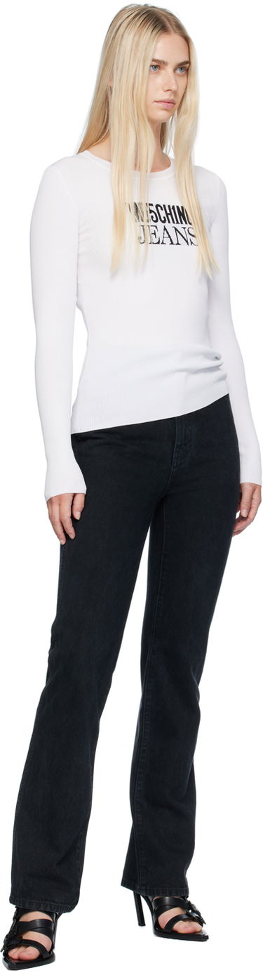 Sveter Moschino Jeans Crewneck Sweater Biela | 242K10926, 3