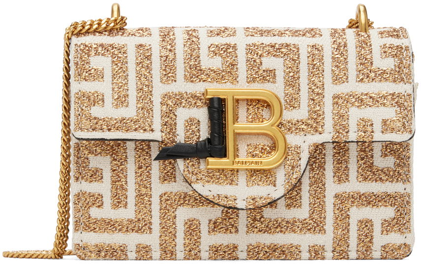 Taška cez rameno Balmain Balmain B-Buzz Wallet Bag Béžová | AN1OM183TJLZ, 0
