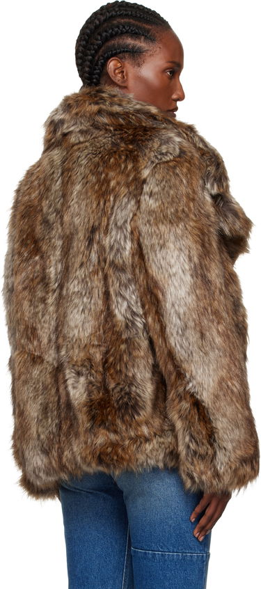Bunda Maison Margiela MM6 Maison Margiela Hook-Eye Faux-Fur Jacket Hnedá | S52AM0326 M35464, 2