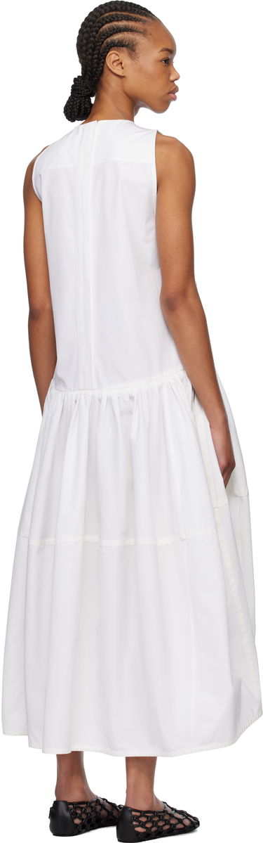 Šaty Jil Sander Jil Sander Crew-Neck Midi Dress Biela | J02CT0452_J45002, 2