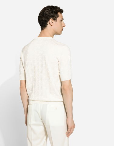 Sveter Dolce & Gabbana Jacquard Round-neck Sweater Biela | GXX03TJBSKEW0001, 2