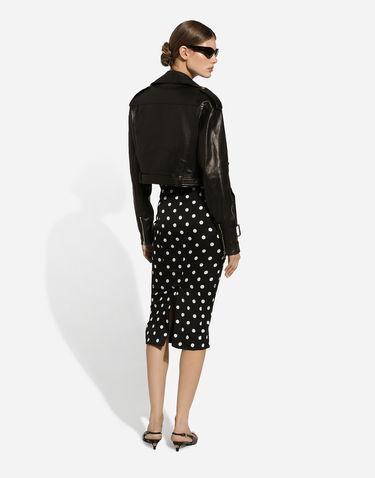 Bunda Dolce & Gabbana Nappa Leather Biker Jacket Čierna | F9R87LHULVJN0000, 2