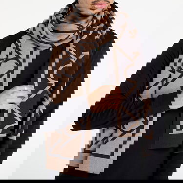 Šál CALVIN KLEIN Calvin Klein Emblem Aop Fine Scarf Hnedá | LV04D8051G UB1, 1