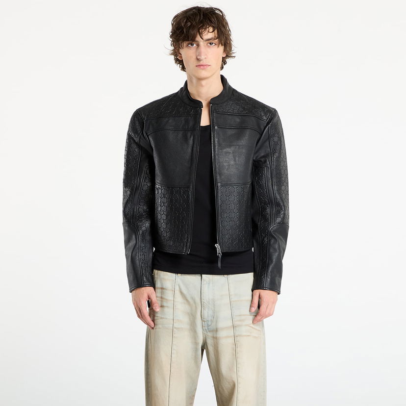 Bunda DAILY PAPER Daily Paper Structured Leather Jacket Čierna | 2521019