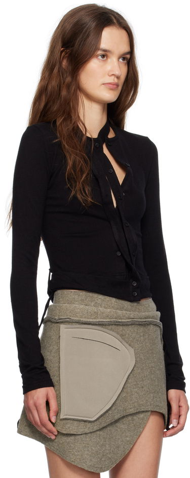 Sveter Ottolinger Ottolinger Double Closure Knit Cardigan Čierna | 107-600207-05, 1