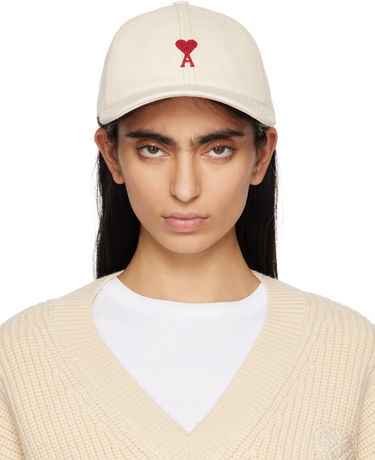 Šiltovka AMI AMI Paris Ami de Coeur Embroidered Cotton Baseball Cap Béžová | UCP116.DE0039, 0