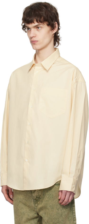 Košeľa AMI AMI Paris Cotton Boxy Shirt Žltá | USH145.CO0076, 3