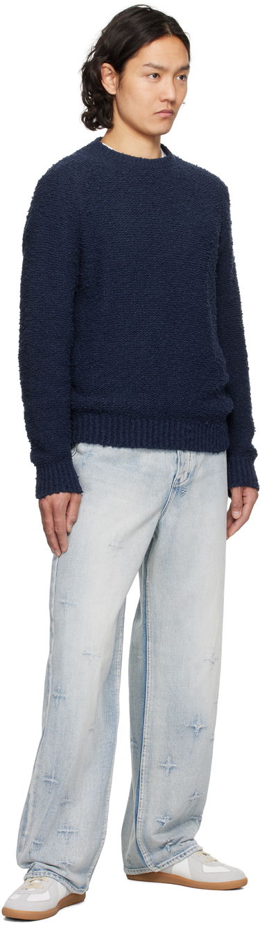 Sveter Noah Noah Popcorn Yarn Sweater Navy | SW090SS25BLU, 3