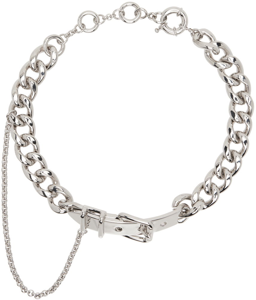 Náhrdelník Acne Studios Buckle Chain Choker Šedá | C50432-, 0