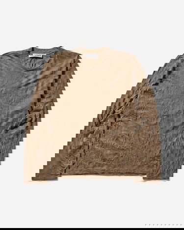Tričko OUR LEGACY Big Longsleeve Crinkle T-Shirt Hnedá | M2256BOC 001, 0