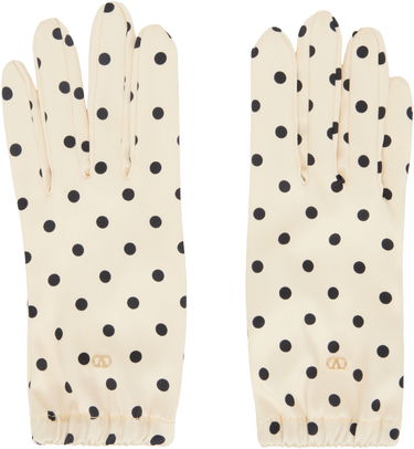 Rukavice Valentino Valentino Garavani VLogo Signature Polka Dot Silk Gloves Béžová | 6W0GD00HAEM, 0
