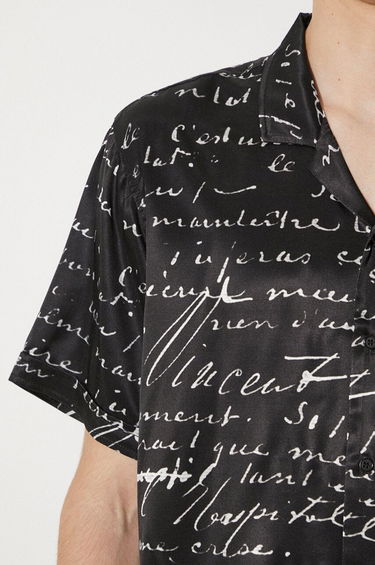 Košeľa Stampd STAMPD Letter Camp Collar Buttondown Shirt Čierna | SLA.M3427BD.BLL, 5