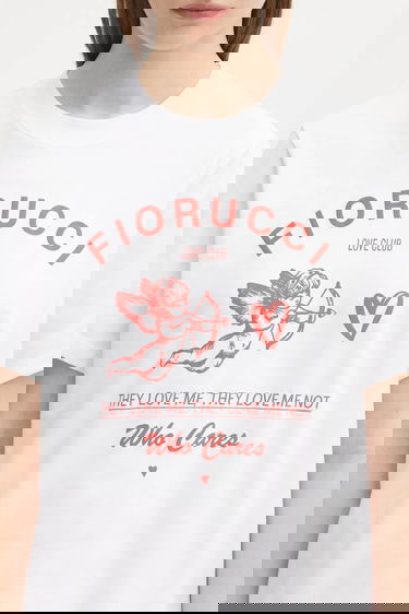 Tričko Fiorucci Fiorucci Cupid Love Club Print Regular Fit T-Shirt Biela | W02FPTSH428CJ01WH01, 3