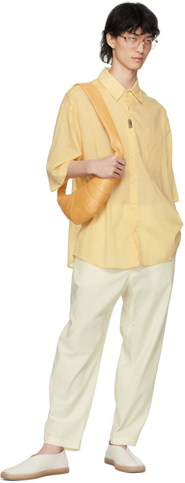 Nohavice LEMAIRE Lemaire Belted Trousers Žltá | PA1085 LF1234, 3