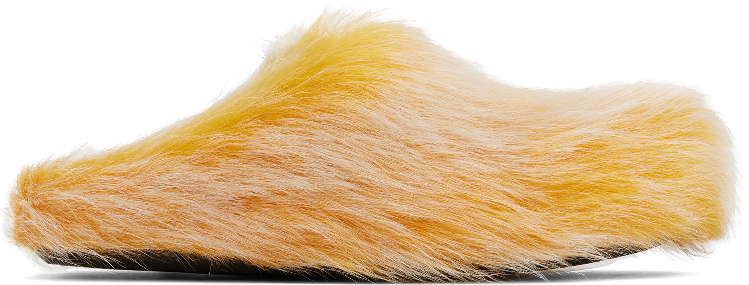 Tenisky a topánky Marni Long Hair Calfskin Fussbett Slip-on Loafers Žltá | SBMS004601 P8006, 0