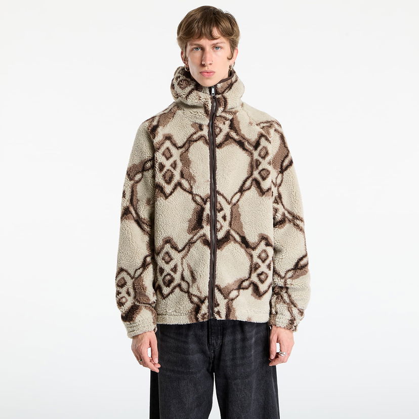 Mikina DAILY PAPER Daily Paper Burned Shield Sherpa Hoodie Béžová | 2521134