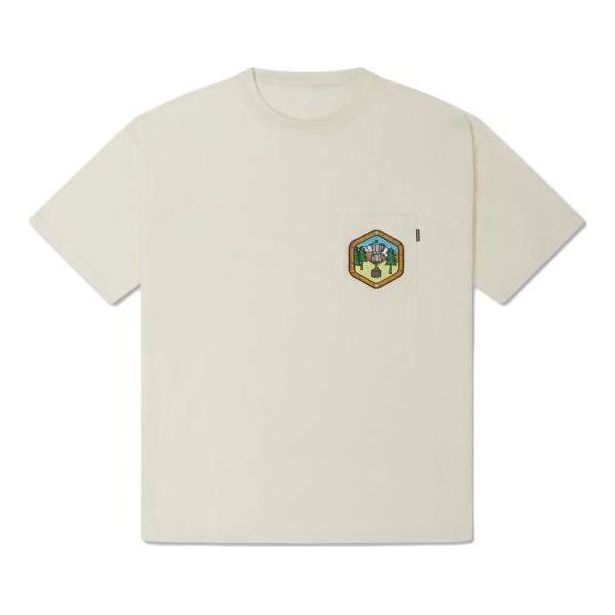 Tričko Converse Men's Pocket Logo Graphic T-Shirt Béžová | 10025881-A01