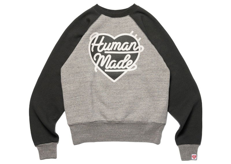 Mikina Human Made Heart Raglan Sweatshirt Šedá | HM24CS040