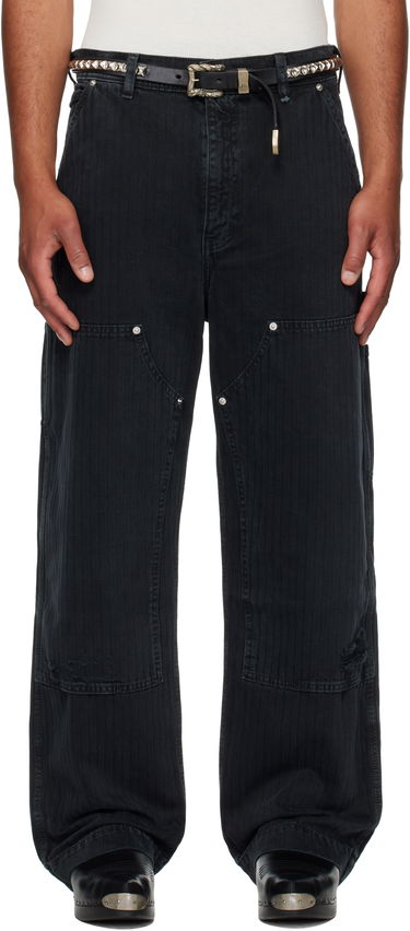 Nohavice Enfants Riches Déprimés Double Knee Denim Trousers by Enfants Riches Déprimés Čierna | 050-410, 0