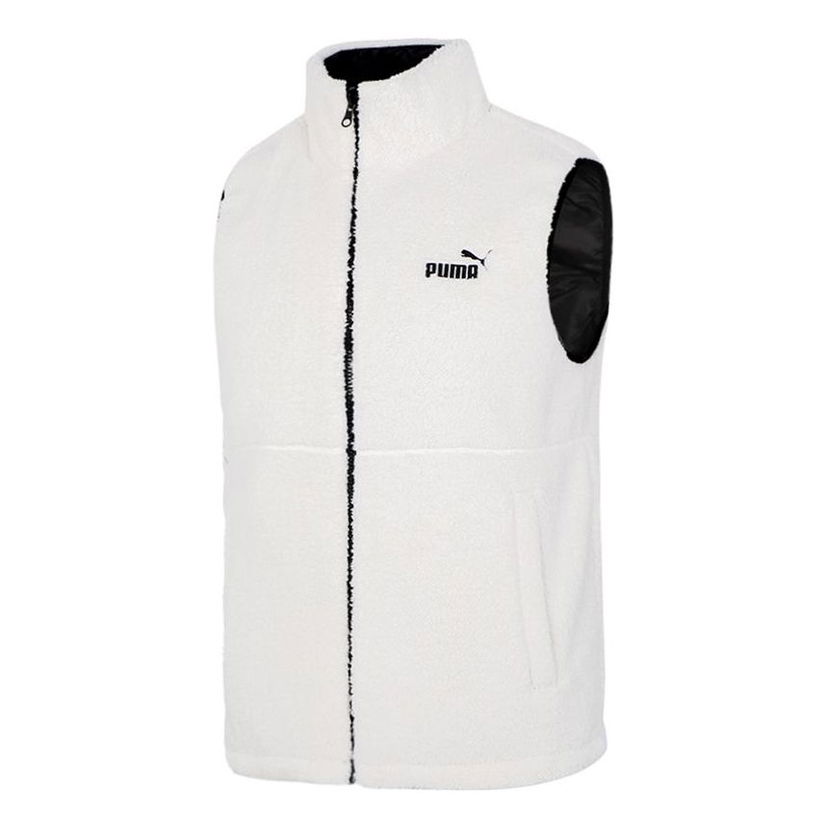 Vesta Puma Fleece Zip-Up Vest Biela | 848955-93