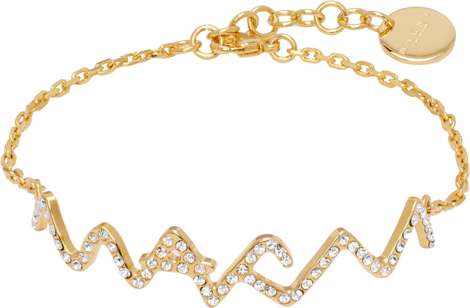 Náramok Marni Marni Crystal-Embellished Symbol Chain Bracelet Metalická | BRMV0220A0 P6527, 0