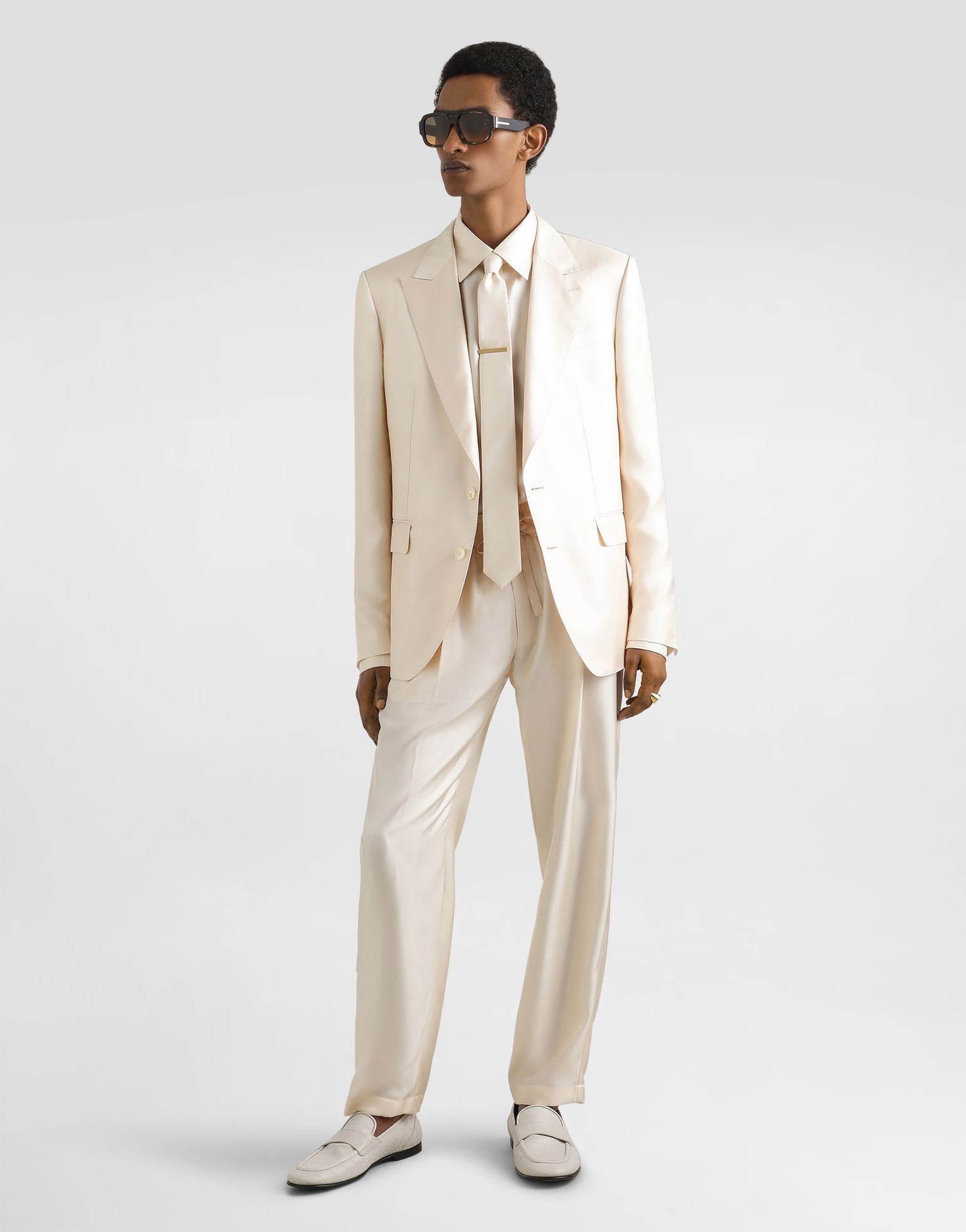 Bunda Dolce & Gabbana Dolce & Gabbana Sicilia Light Single-breasted Silk Twill Jacket Béžová | G2UQ8TFU10SA3791, 1