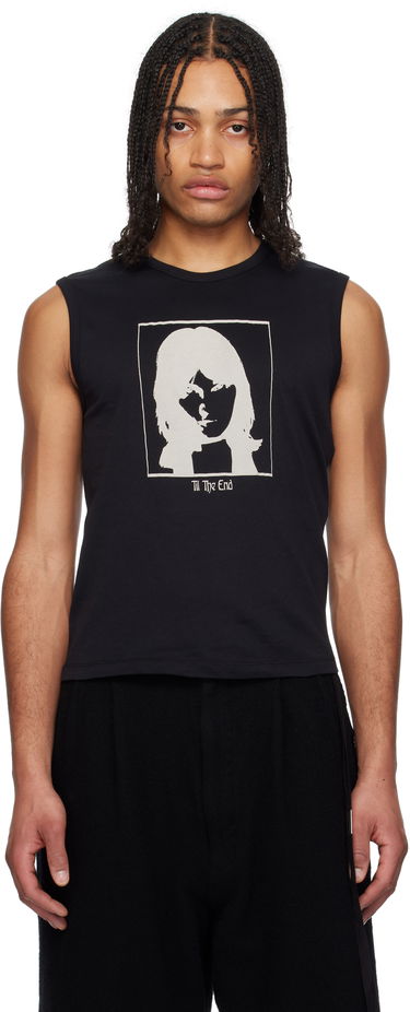 Tielko Ann Demeulemeester Ann Demeulemeester Ysewijn 'Till The End' Graphic Tank Top Čierna | 2510-M-JTO05-38-FA206-099, 0