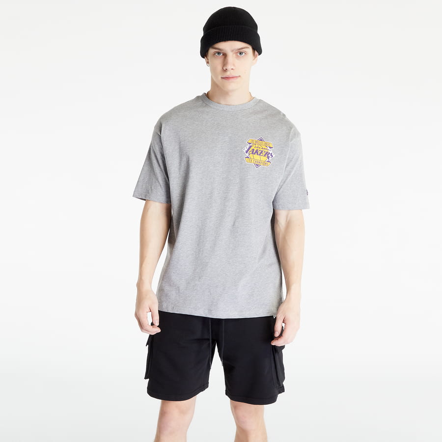 Tričko New Era LA Lakers NBA Championship Oversized T-Shirt Šedá | 60332201, 1
