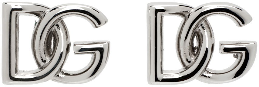 Náušnice Dolce & Gabbana Silver 'DG' Earrings Metalická | WEP5L2W1111, 0