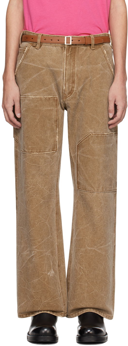 Nohavice Acne Studios Patch Trousers Hnedá | CK0101-, 0
