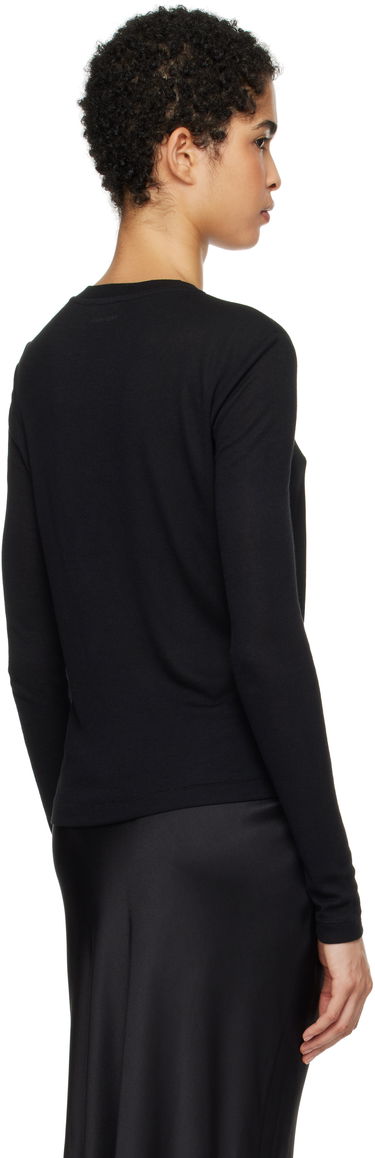 Tričko Anine Bing Amani Long Sleeve T-Shirt Čierna | A-08-10040-BLK26, 2
