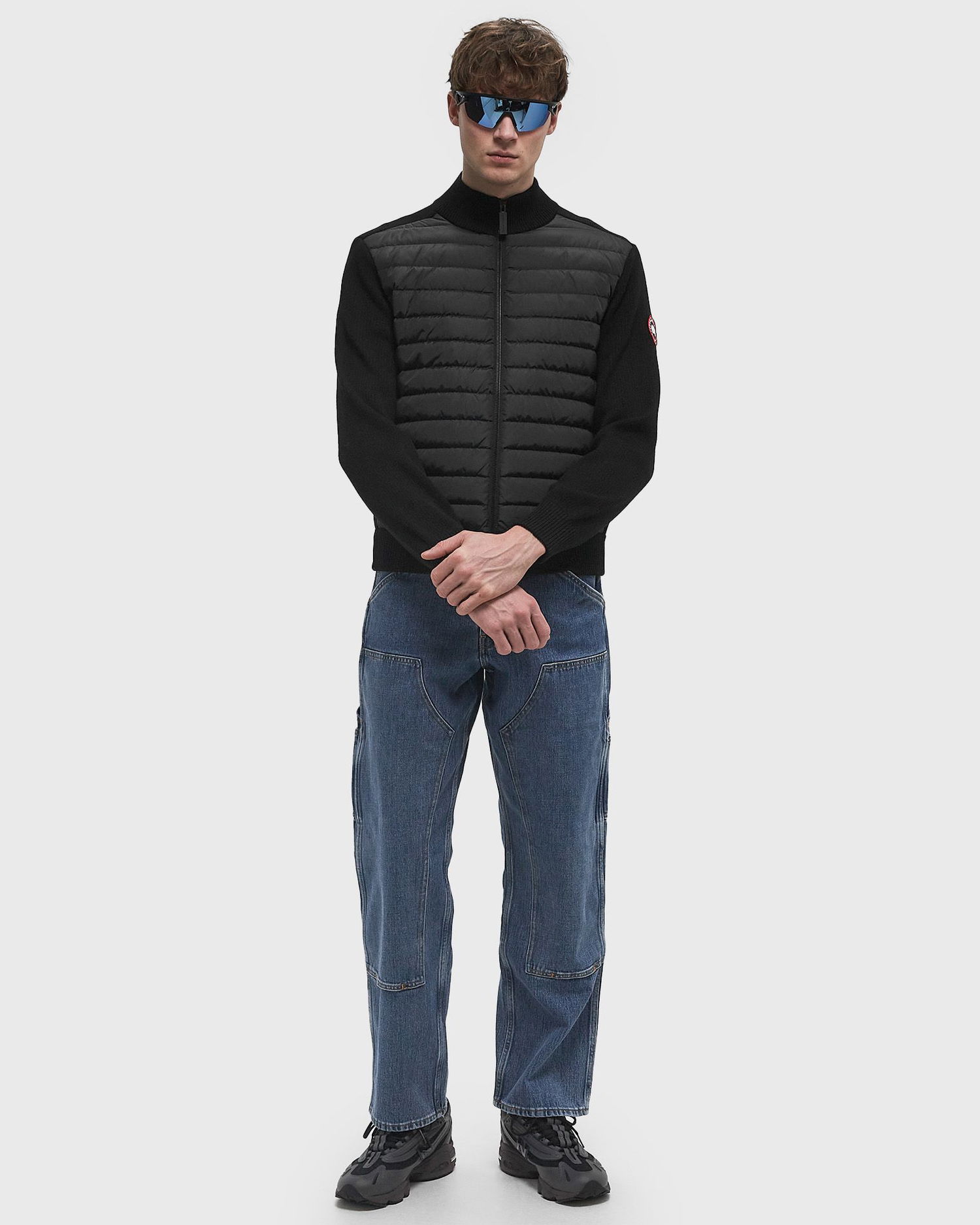 Sveter Canada Goose Hybridge Knit Hybrid Down Jacket XXL Čierna | 6830M-61, 1
