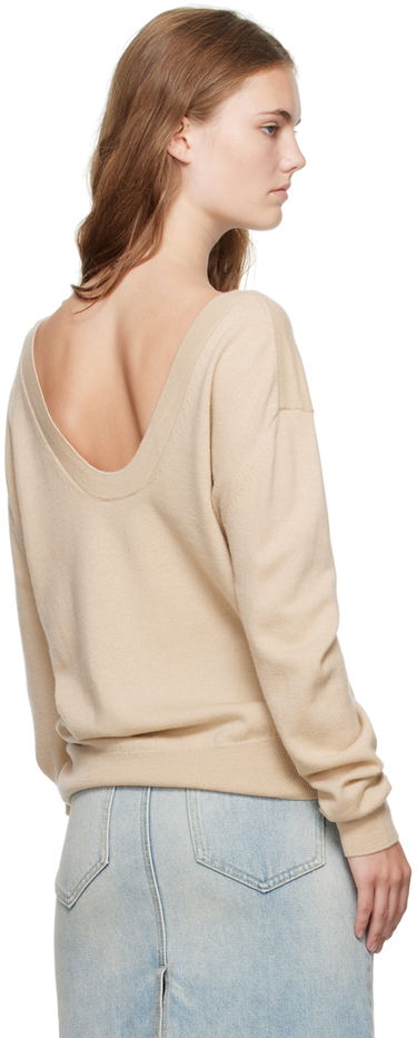 Sveter We11done Deep V-Neck Sweater Béžová | WD-KT2-24-642-W-BG, 2