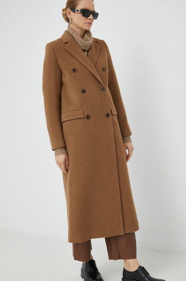 Kabáty Samsoe Samsoe Falcon Coat Hnedá | F20400075, 0