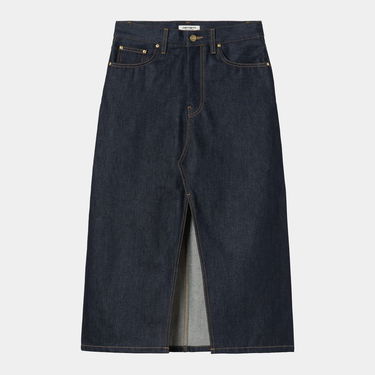 Sukňa Carhartt WIP Brandon Rigid Denim Midi Skirt Modrá | I036330_6, 1
