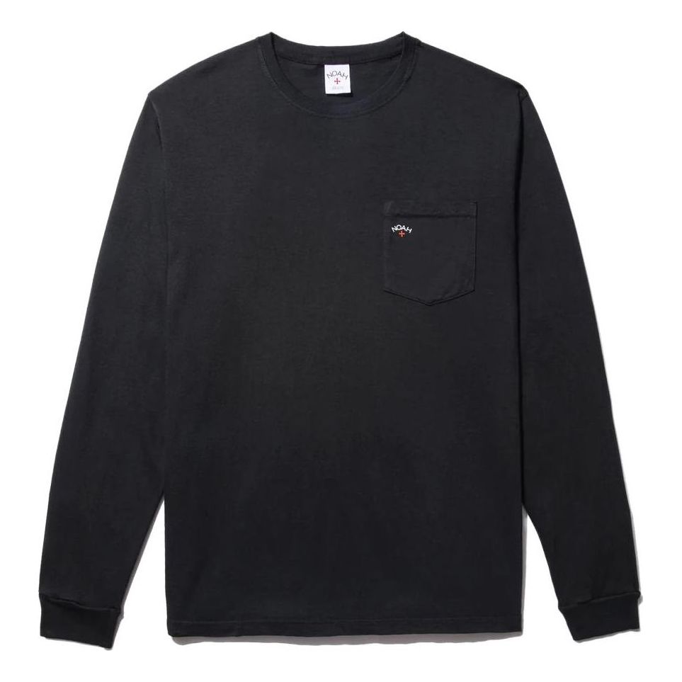 Tričko Noah Long Sleeve Pocket Tee Čierna | PT2NOAH, 0