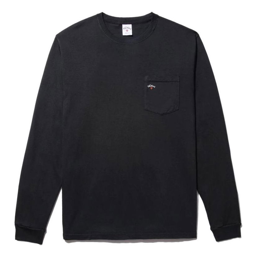Tričko Noah Long Sleeve Pocket Tee Čierna | PT2NOAH