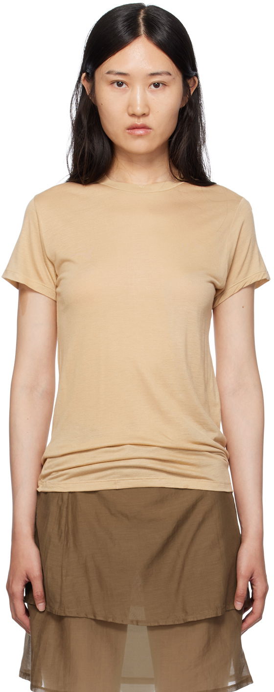 Tričko Baserange Semi-Sheer T-Shirt Béžová | TOCT-BL-000, 0