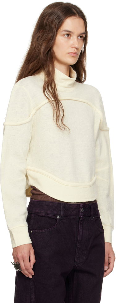 Sveter Eckhaus Latta Eckhaus Latta Pallas Turtleneck Biela | 1404-EL-PF25-M -, 1