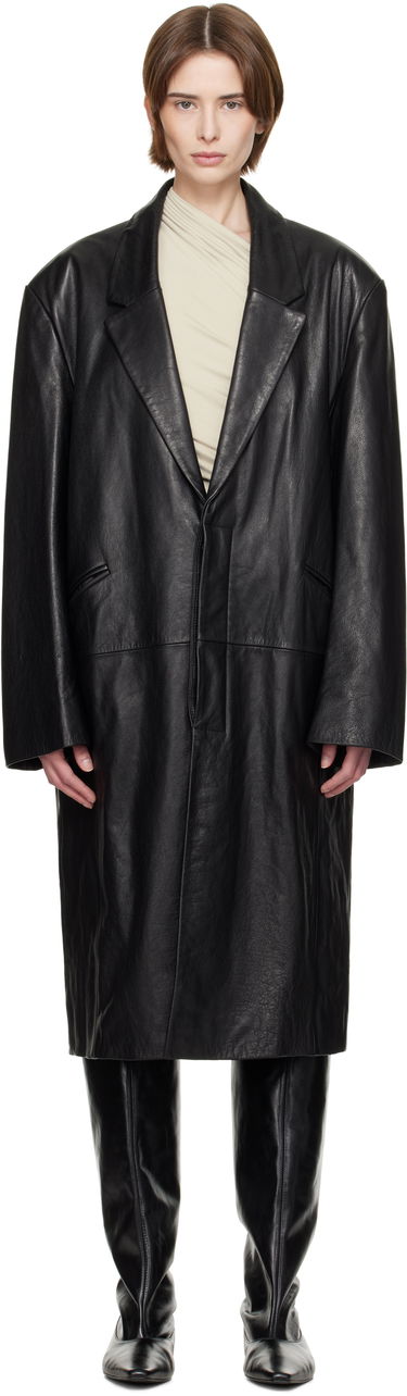Kabáty Entire Studios Entire Studios Single Breasted Leather Coat Čierna | ES2620BL, 0
