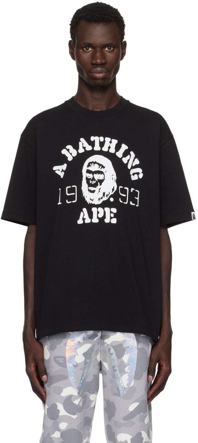 Tričko BAPE Ape Head College Graphic T-shirt Čierna | 001TEK301352M, 0