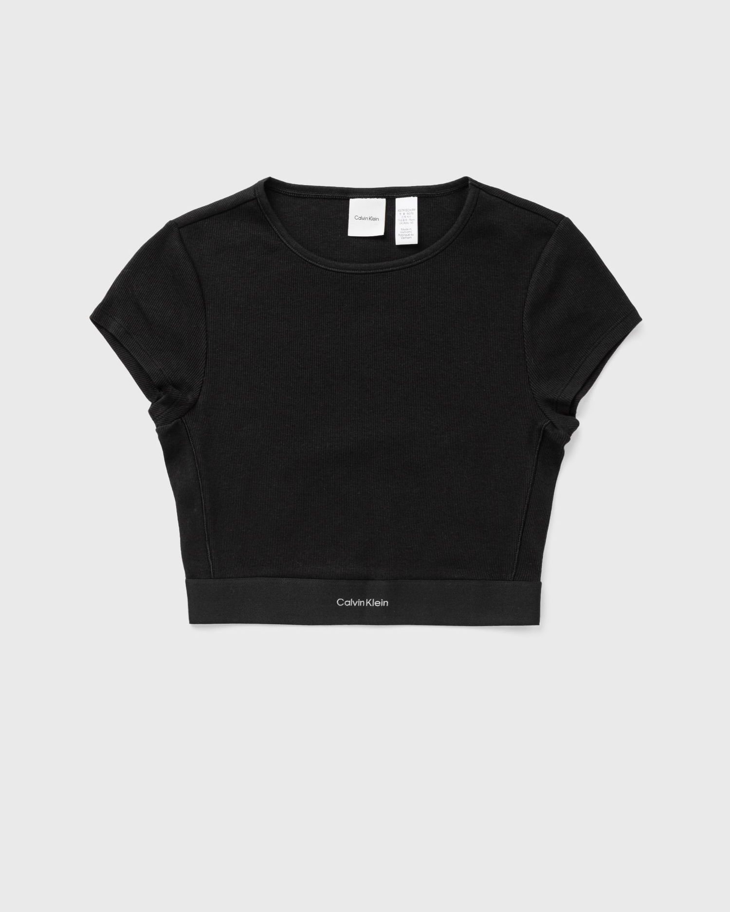 Crop Top CALVIN KLEIN Calvin Klein Underwear Cotton Stretch Rib Crop Tee Čierna | LV00QS7349UB1, 0