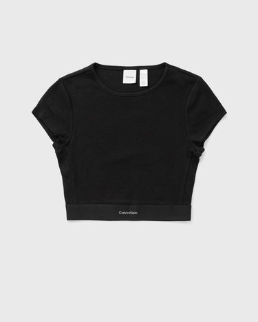 Crop Top CALVIN KLEIN Calvin Klein Underwear Cotton Stretch Rib Crop Tee Čierna | LV00QS7349UB1, 0